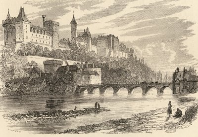 Castle of Pau, Spain, from the book 